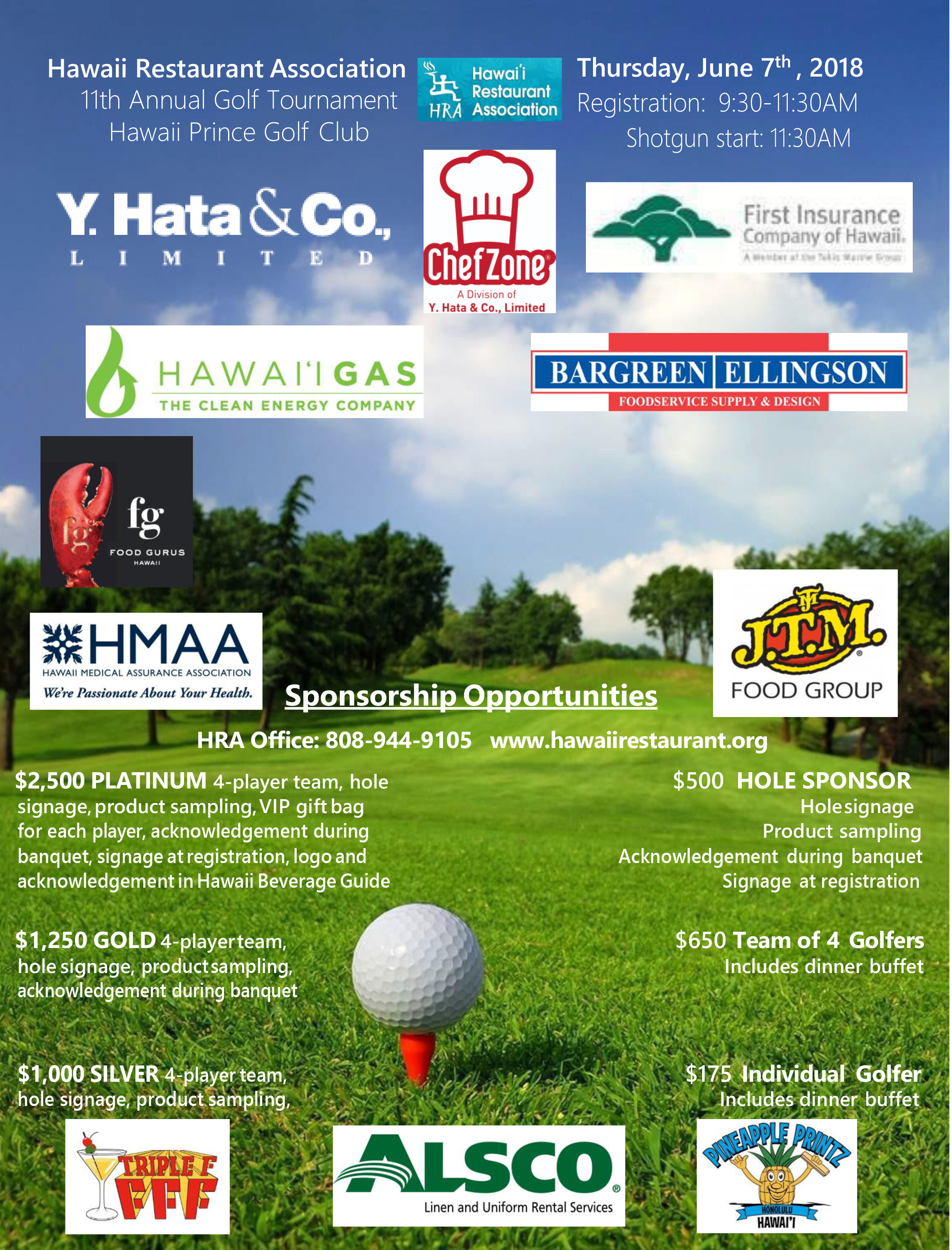 11th Annual Golf Tournament Hawaii Restaurant Association