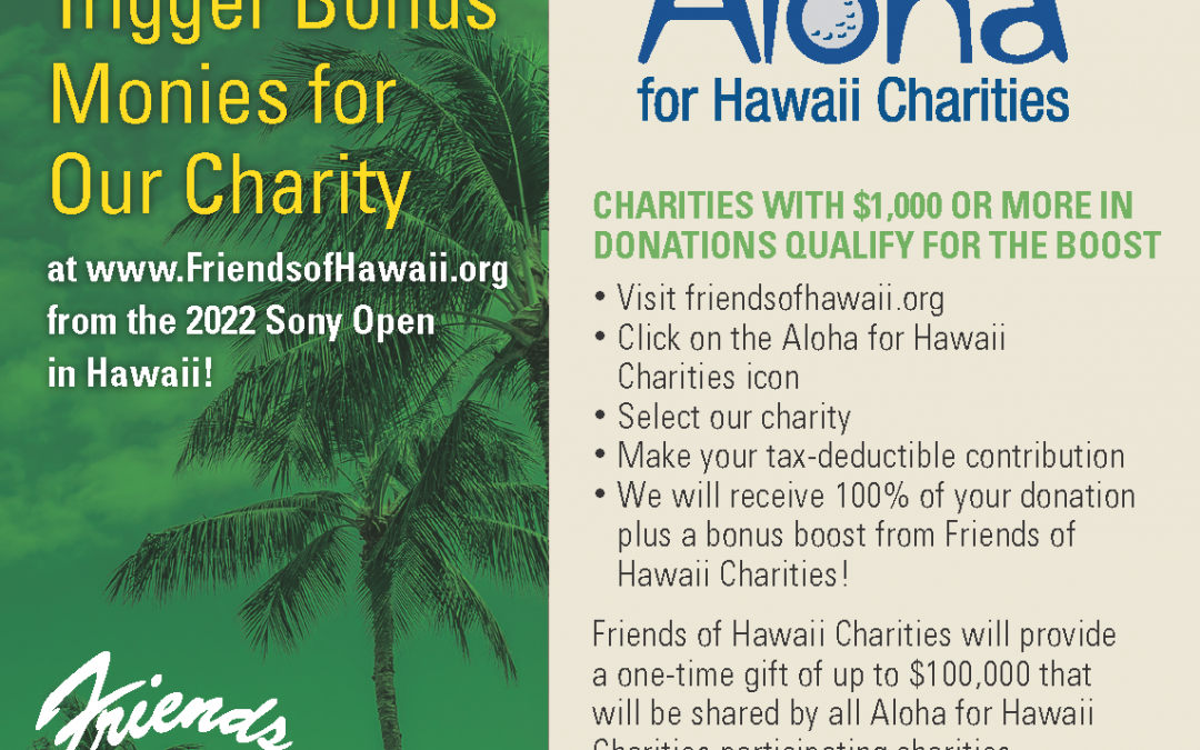 It’s the Final Days of the Aloha For Hawaii Charities Giving Campaign!