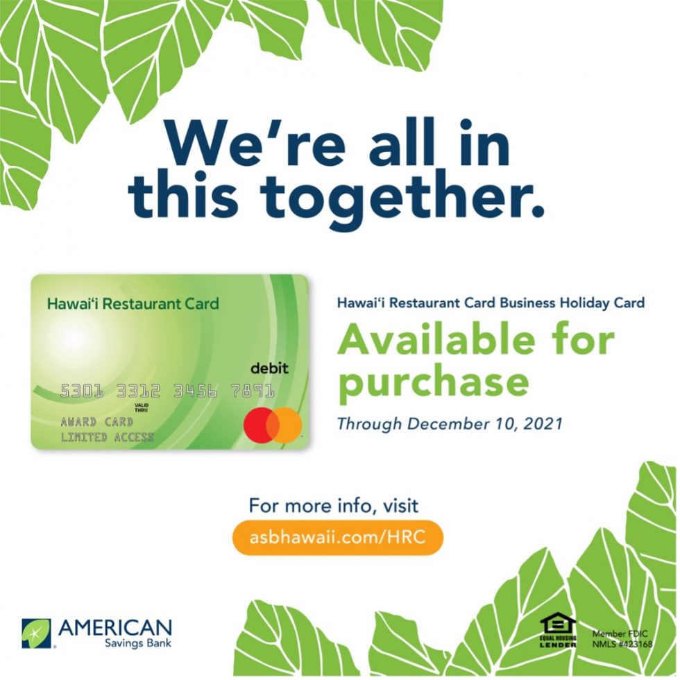Support Local Eateries by ordering Hawaii Restaurant Cards For Your
